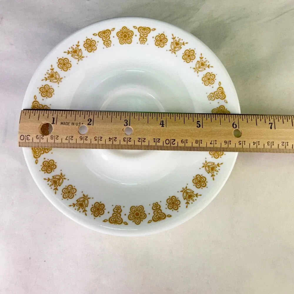 Vintage Corelle Gold Butterfly Replacement Saucer Set of 6